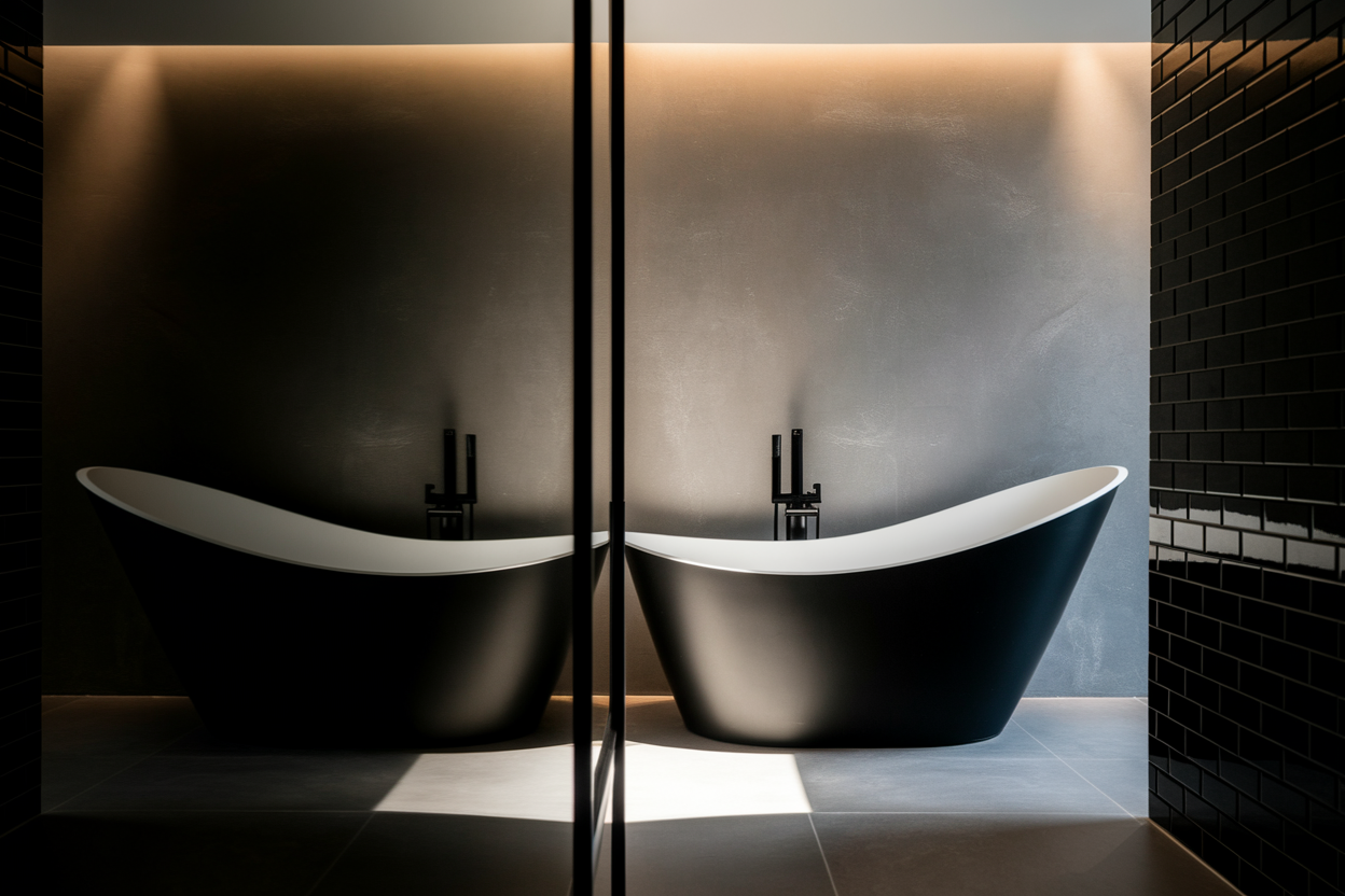 Salle de Bain Grise et Noire : 10 Idées Déco pour un Style Élégant