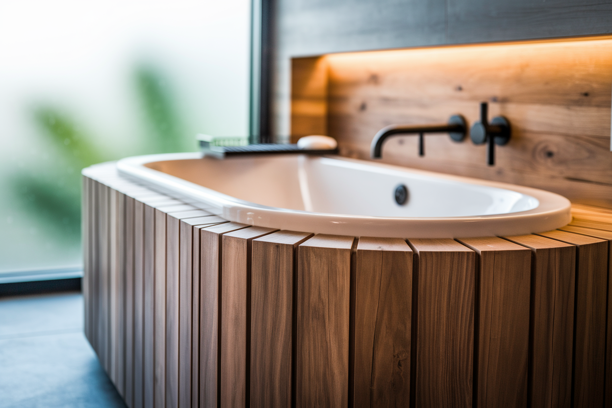 Habiller une Baignoire : Solutions et Astuces avec Tablier en Bois