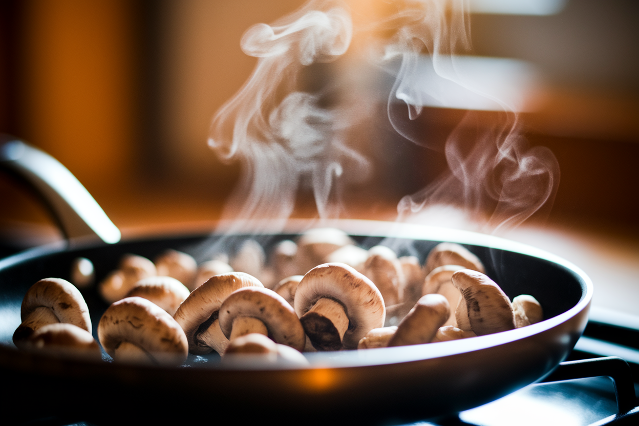 gros-plan-shiitake-poele-vapeur