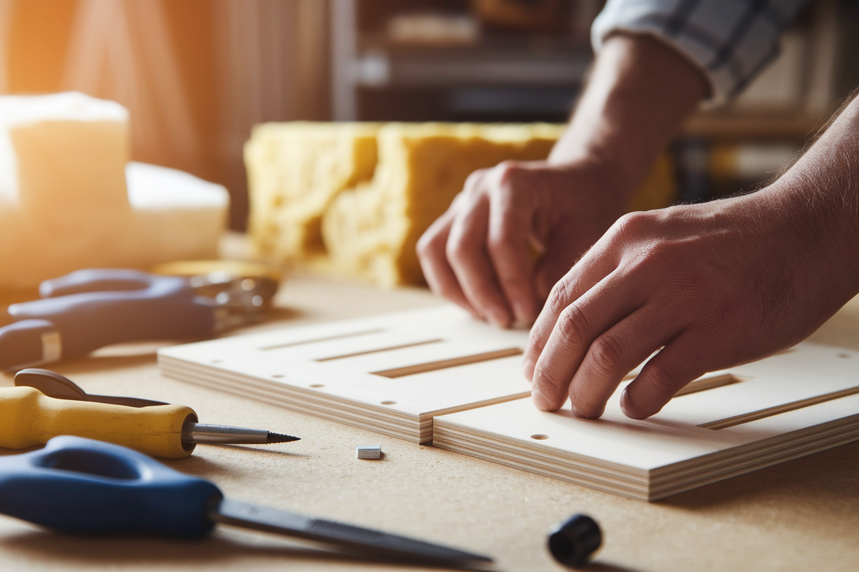mains-assemblage-panneaux-bois-outils