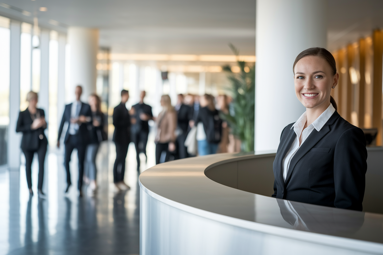 receptionniste-souriante-bureau-moderne